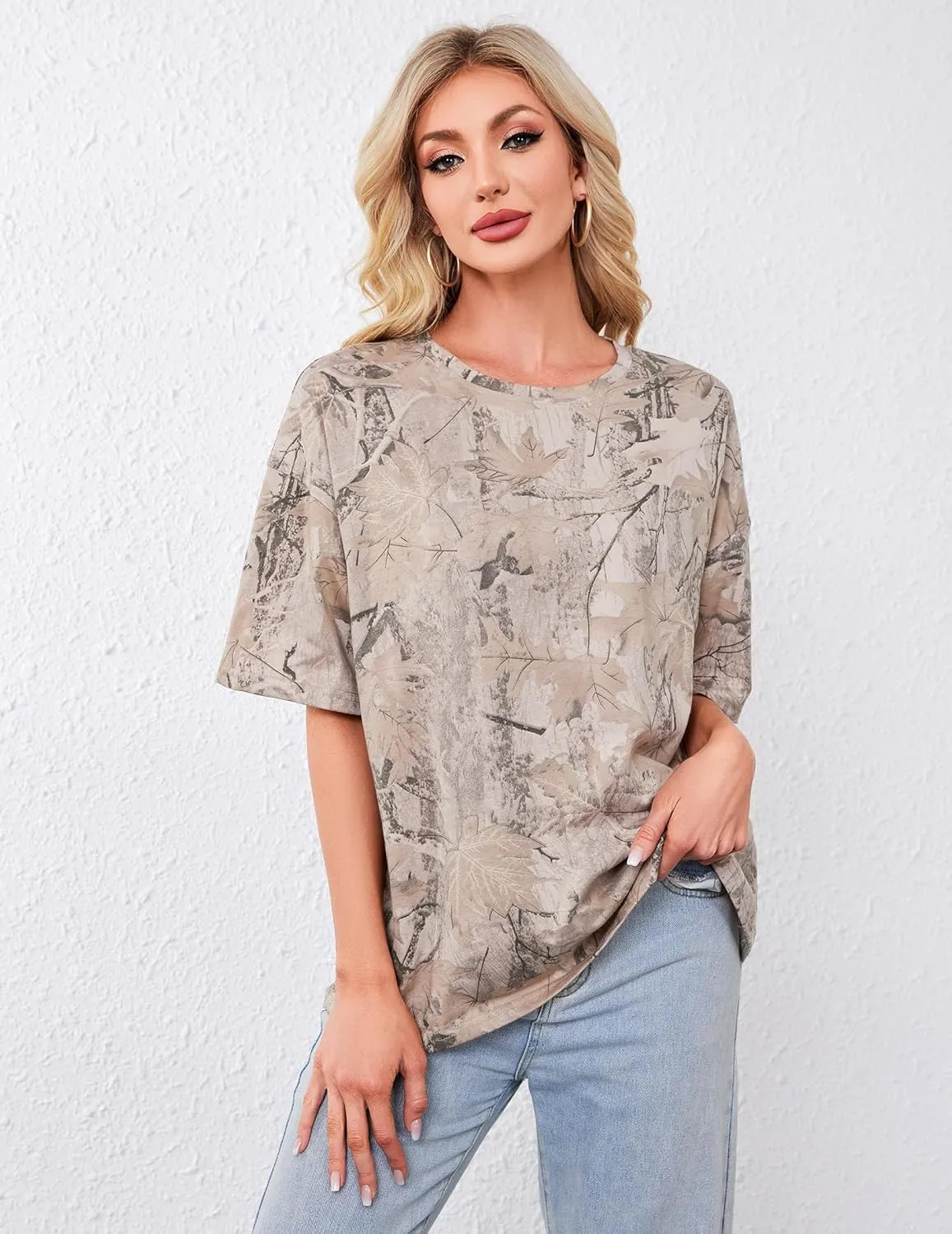 Women Oversized Striped Short Sleeve T-Shirts Color Block Crew Neck Basic Shirt Casual Loose Tops Summer Tee Shirt