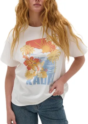 Women Y2K Oversized Graphic Tshirt Short Sleeve Aesthetic Floral Loose Fit Tees Teen Girl Summer Coastal Baggy Tops