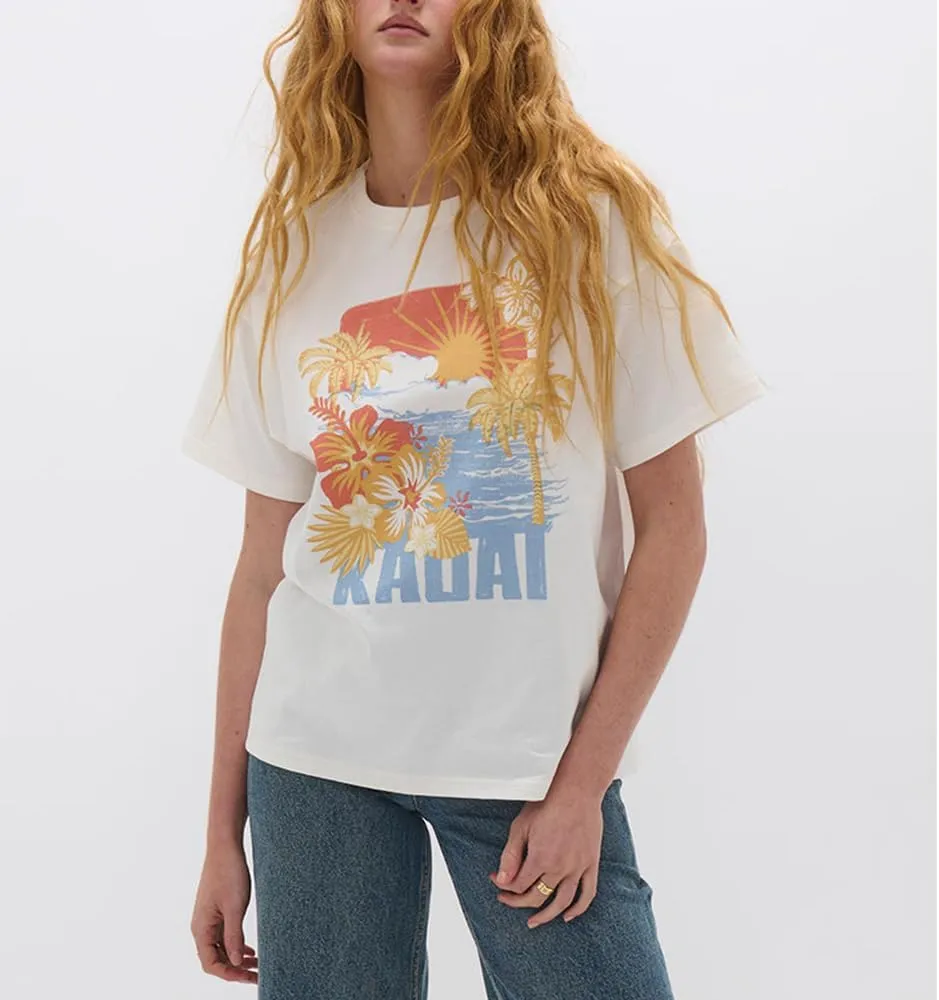 Women Y2K Oversized Graphic Tshirt Short Sleeve Aesthetic Floral Loose Fit Tees Teen Girl Summer Coastal Baggy Tops