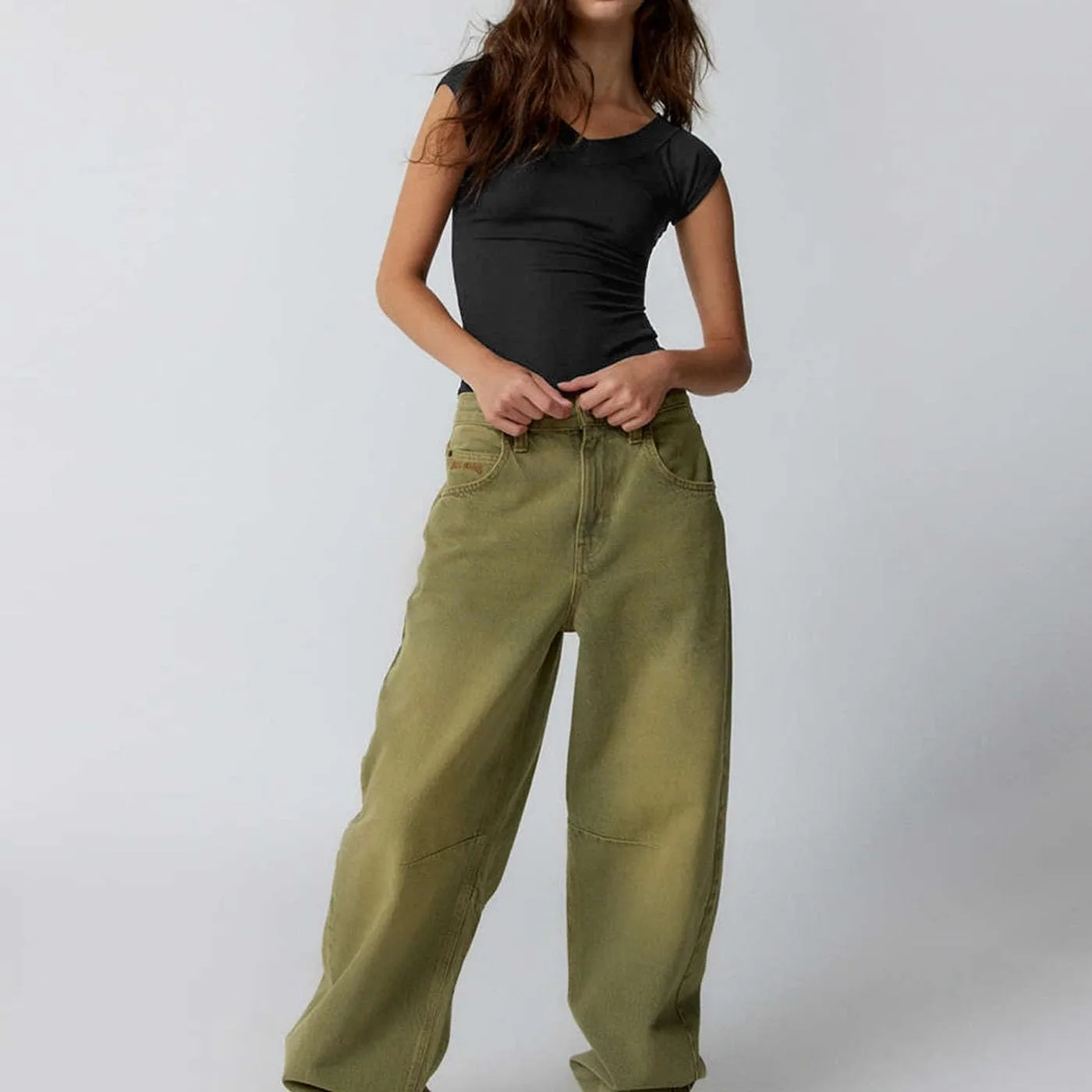 Women Y2k Short Sleeve V Neck Off Shoulder Rib Knit T Shirt Summer Casual Basic Solid Slim Fit Tee Tops Streetwear