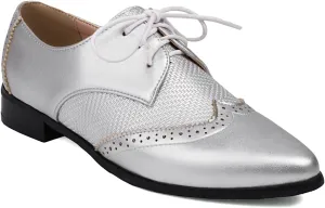 Women's Brogues Lace up Oxford Western Shoes Closed Pointed Toe Classic Party Comfortable Business Oxfords Chunky Dating Wedding Vintage Wingtip Low Block Heeled All Weather Heels