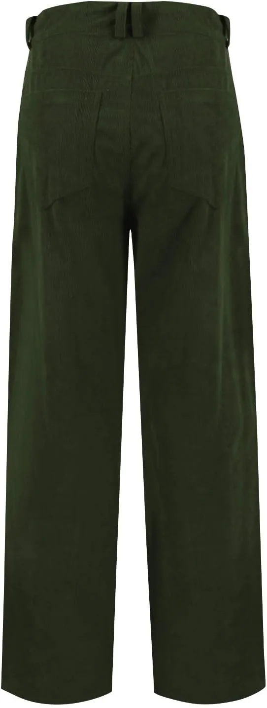 Womens Corduroy Pants Loose Mid Rise Pant Spring Fall Casual Straight Comfy Trousers with Pockets