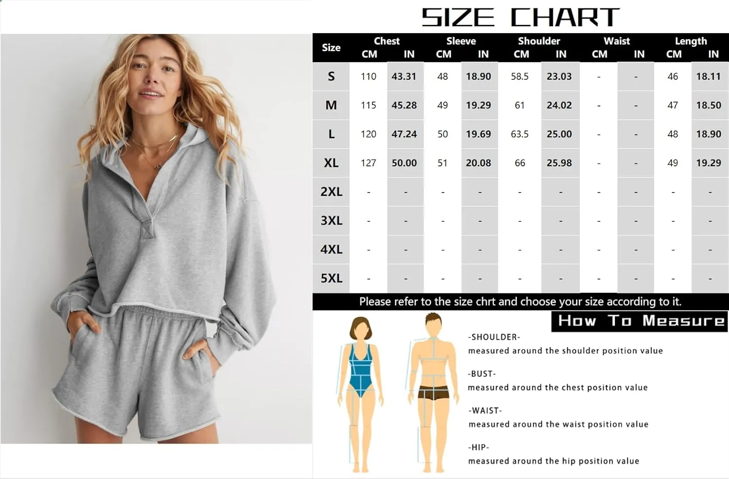 Womens Cropped Hoodies Long Sleeve V Neck Ripped Pullover Sweatshirts with Hooded Casual Crop Tops Trendy 2025