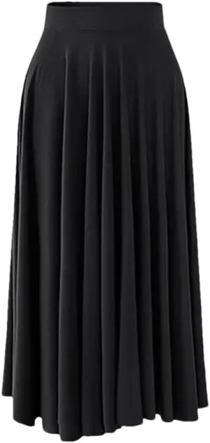 Women's Fashion High-Waisted Mid Length Skirt Loose-Fit Wide-Leg Umbrella A-Line Skirts