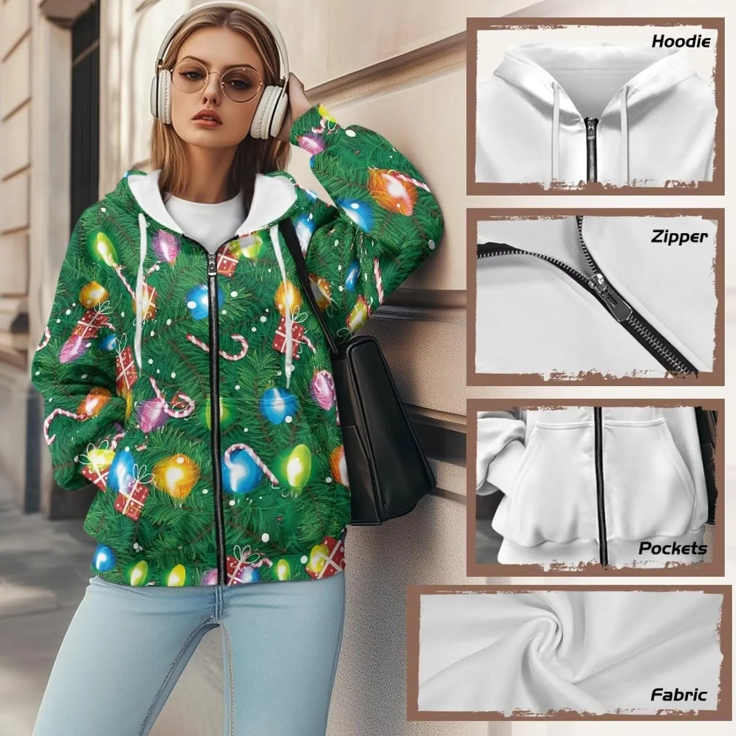 Womens Full Zip Hoodie Soft Jacket Long Sleeve Top Oversized Sweatshirt Sportwear Fall Casual Coat Y2K Clothes
