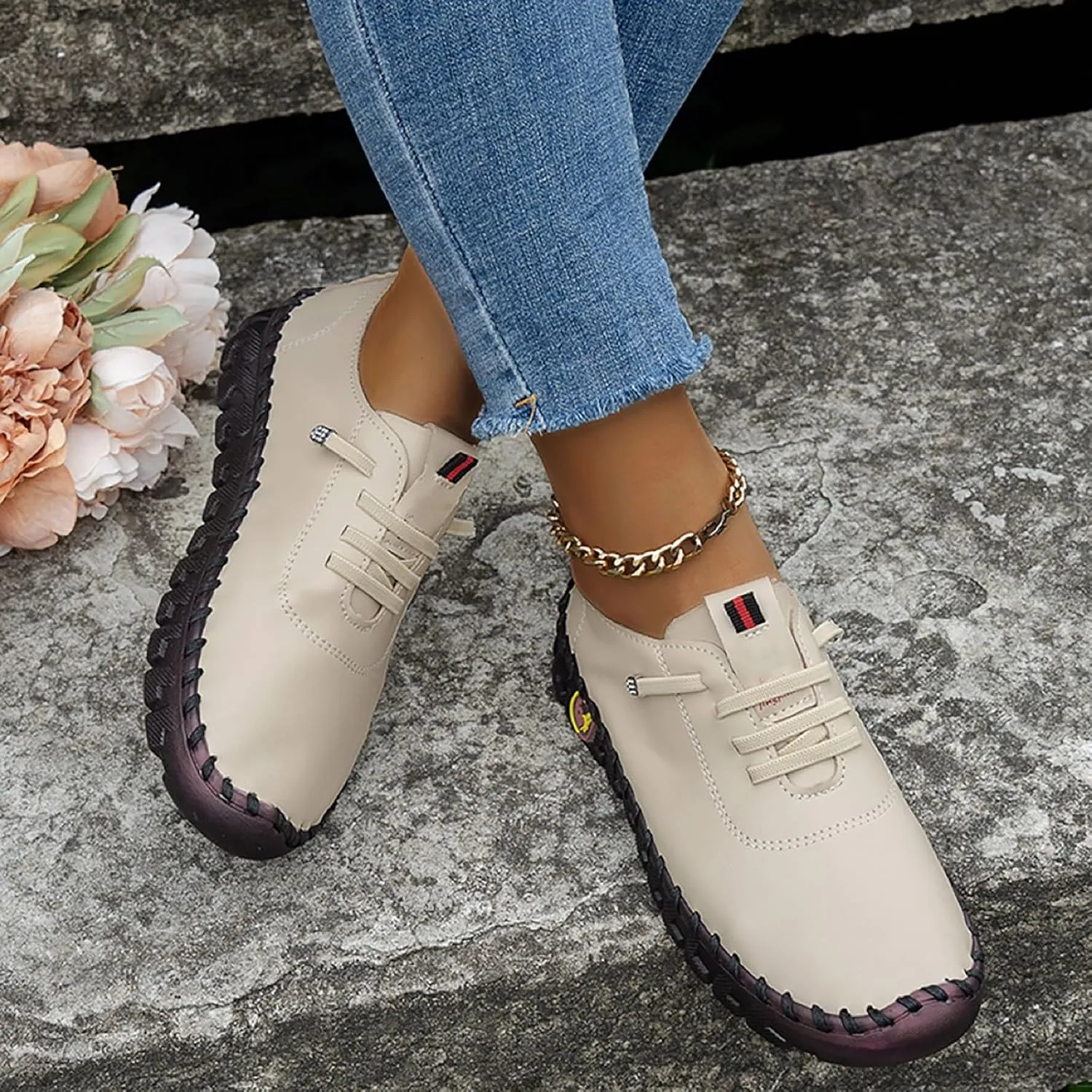 Womens Running Shoes Women's Fashion Sneakers Black Loafers Women Wide with Fashion Closed Head Christmas Shoes for Women Wide Comfortable & Lightweight