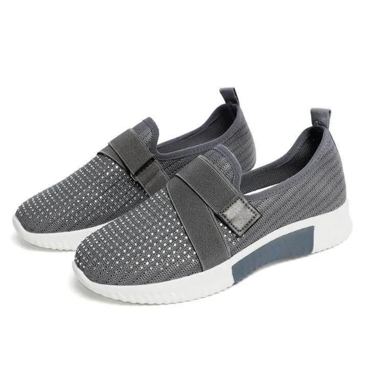 Women's Velcro Slip-On Sneakers: Comfortable Walking Shoes