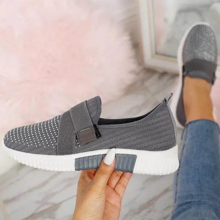 Women's Velcro Slip-On Sneakers: Comfortable Walking Shoes