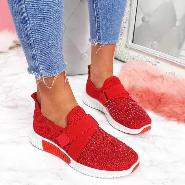 Women's Velcro Slip-On Sneakers: Comfortable Walking Shoes