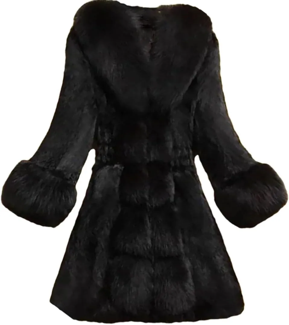 Women's Wool Blend Coat Notched LApel Winter Jacket Midi Windbreaker Jacket