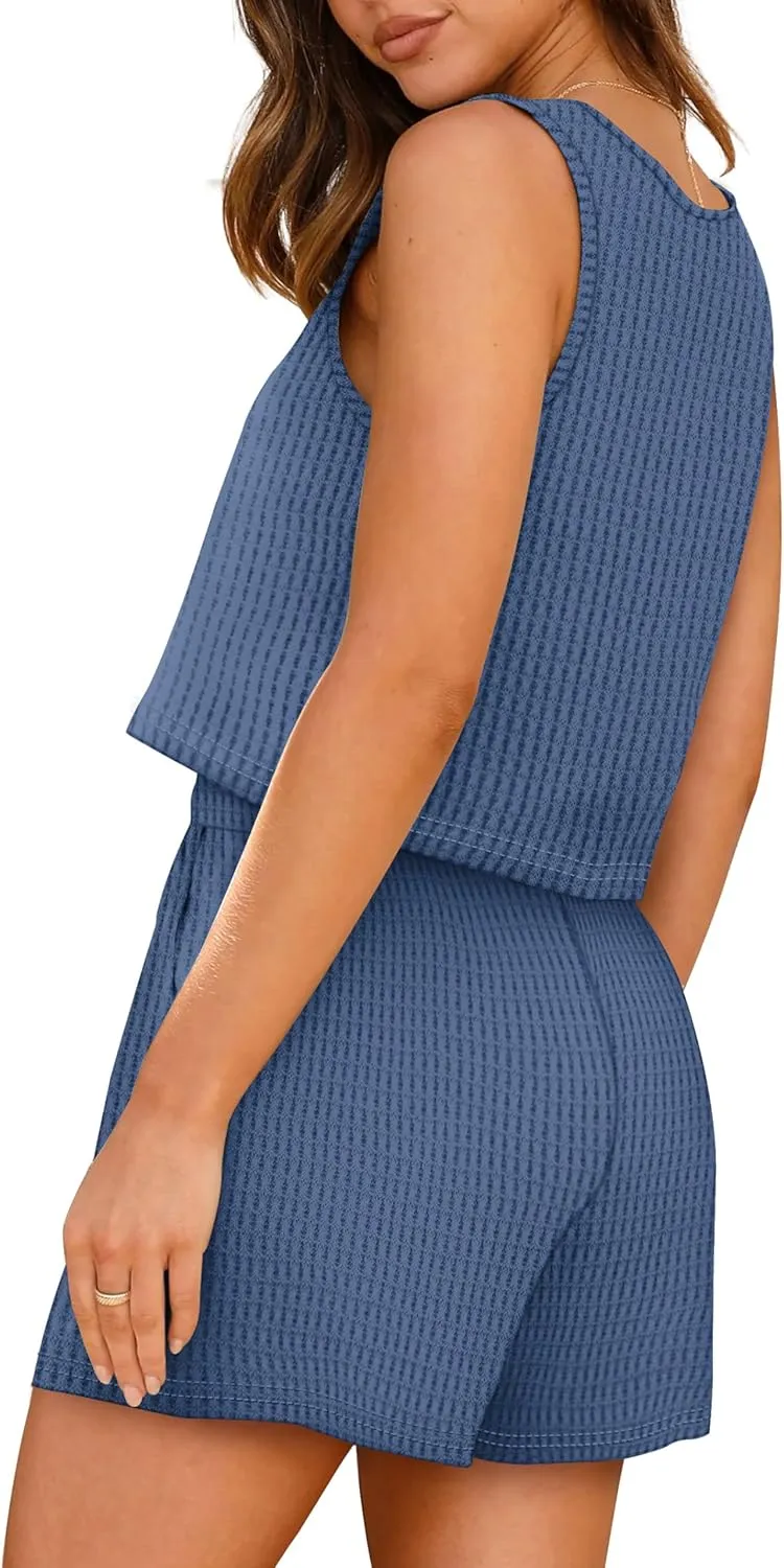 XIEERDUO Two Piece Set for Women Beach Vacation Clothes Summer Sets Travel Outfits Women Beach Fashion Matching Sets