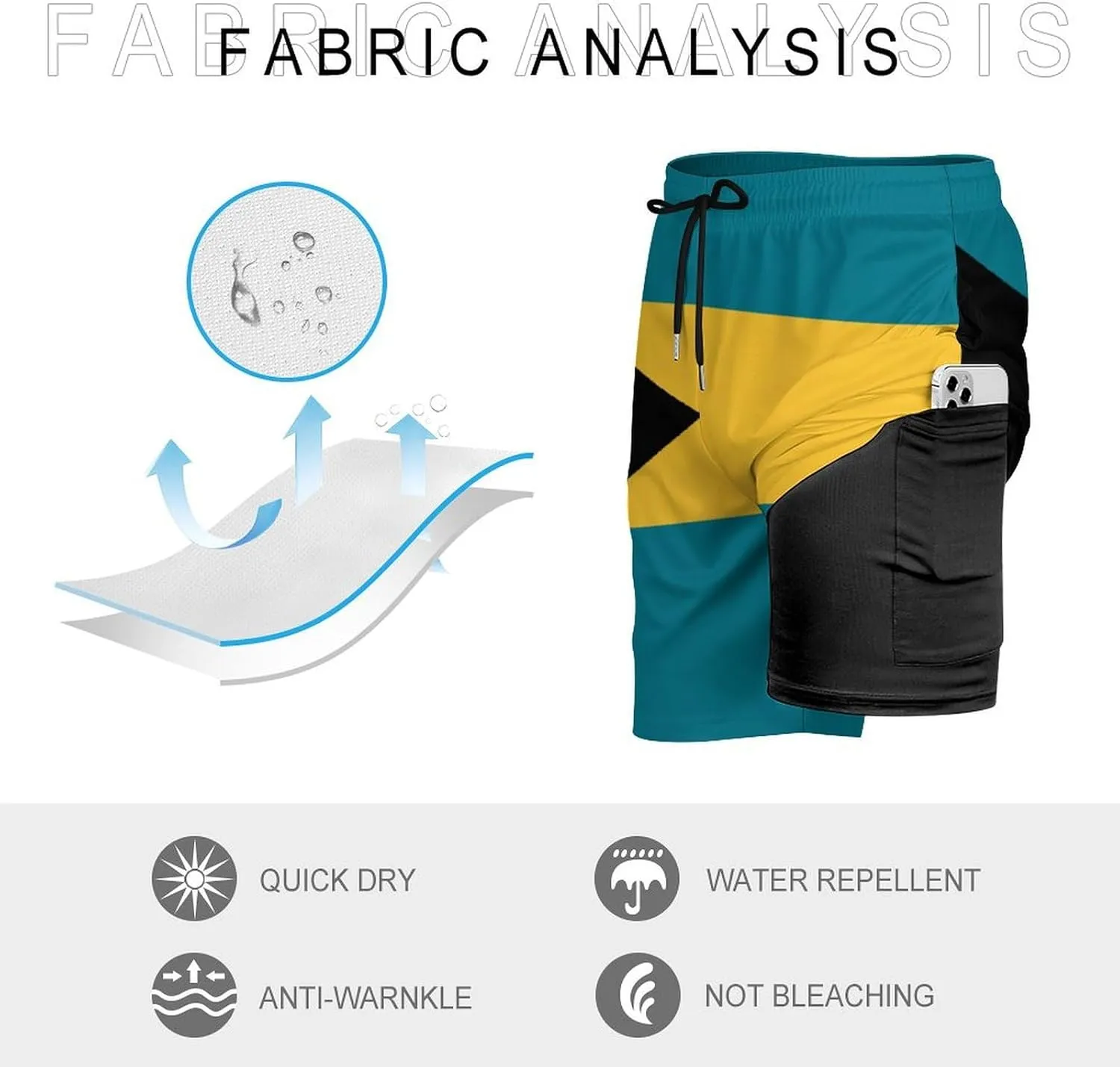 Zakqeik Italian Flag Mens Swim Trunks Quick Dry Swim Shorts with Pockets Funny Beach Shorts
