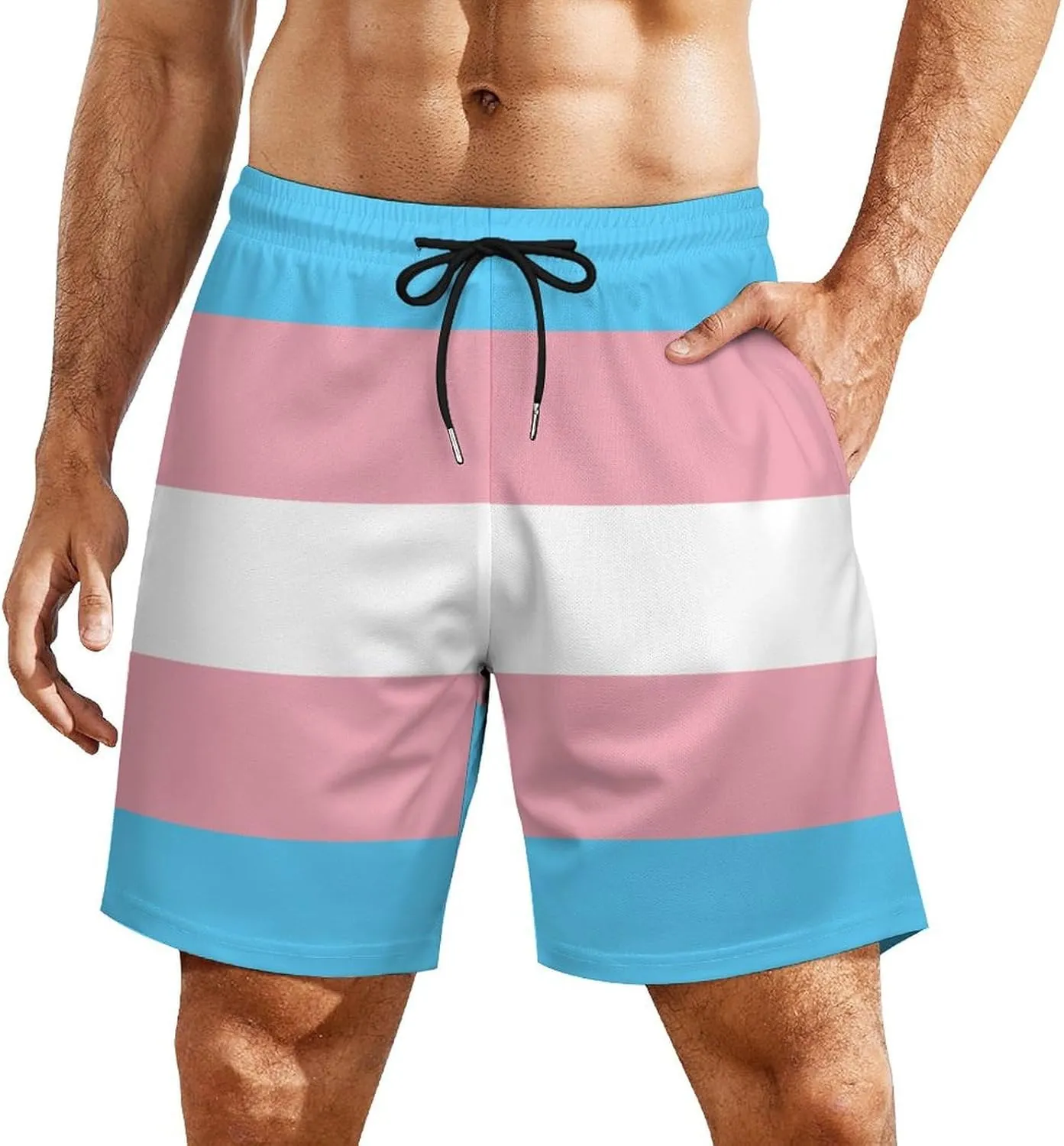 Zakqeik Italian Flag Mens Swim Trunks Quick Dry Swim Shorts with Pockets Funny Beach Shorts