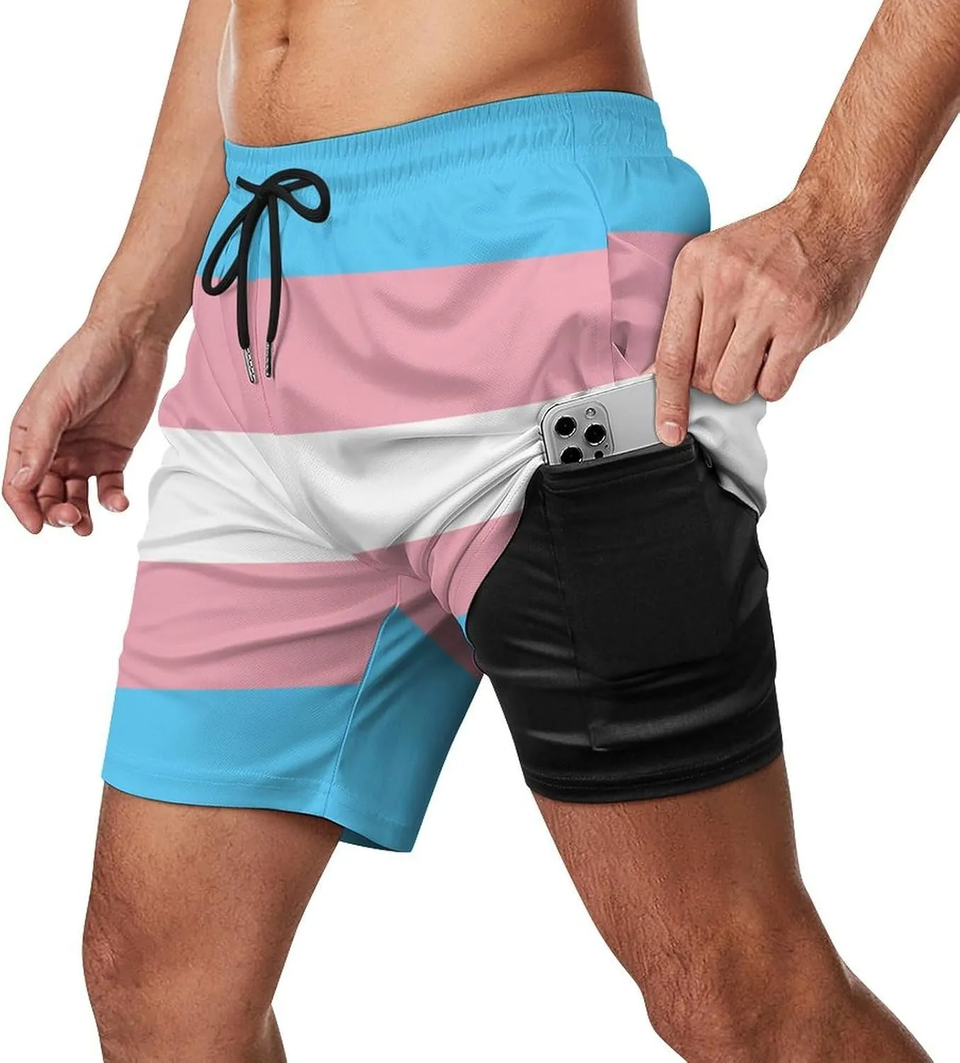 Zakqeik Italian Flag Mens Swim Trunks Quick Dry Swim Shorts with Pockets Funny Beach Shorts