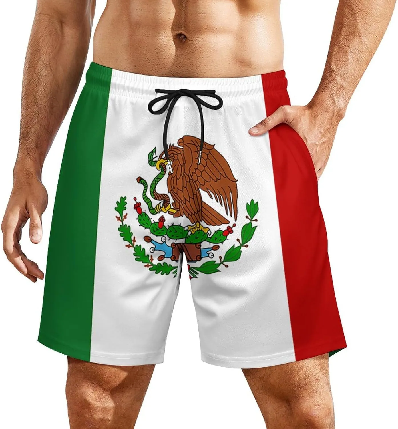 Zakqeik Men's Summer Texas Flag Swim Trunks Quick Dry Surf Boardshorts Bathing Suit Shorts with Pockets