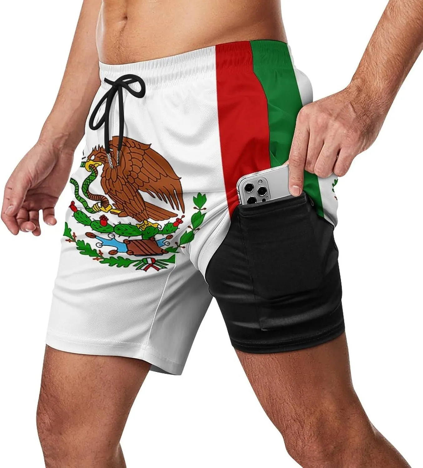 Zakqeik Men's Summer Texas Flag Swim Trunks Quick Dry Surf Boardshorts Bathing Suit Shorts with Pockets